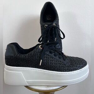 Dune London Women's Black and White Platform Sneakers Size 9 New
